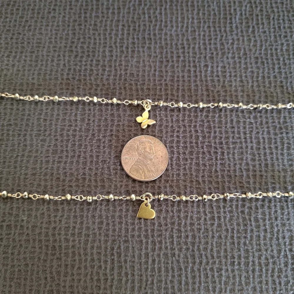 ✨️HP✨️ Dainty Gold💛 Pyrite Bracelet Trio3️⃣ - NWOT - Picture 7 of 15
